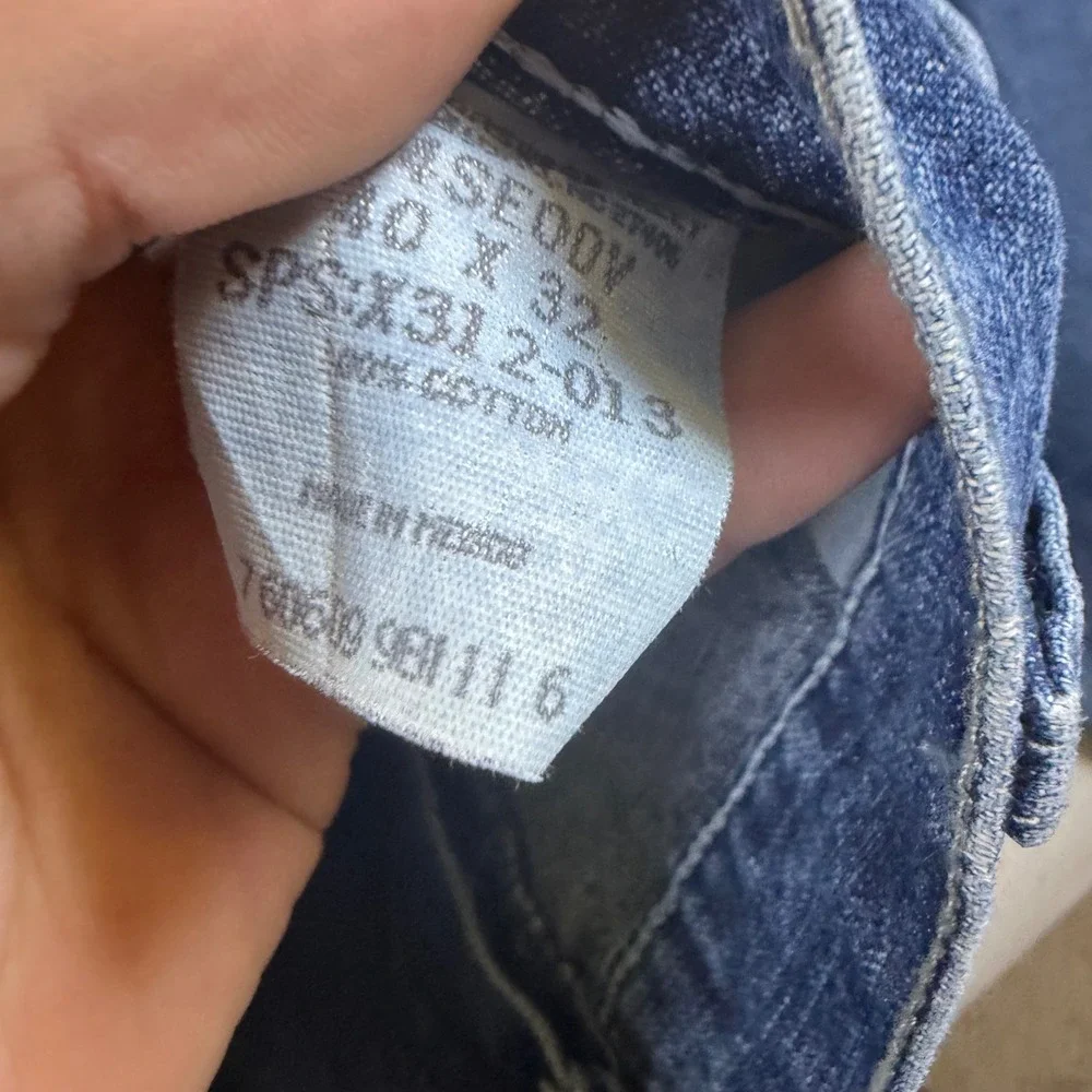 Wrangler WRG Jean Co Mens Carpenter Pants 40x32 Blue Denim Relaxed Fit 7SEDDV